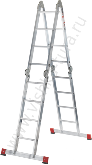 Лестница алюминиевая четырехсекционная Новая Высота NV 332 4х6