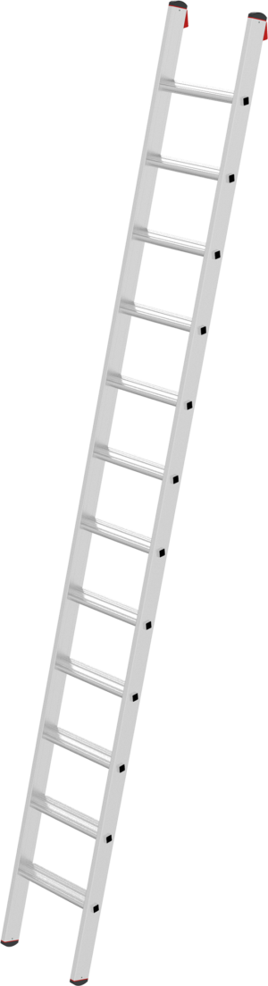 Профессиональная алюминиевая приставная лестница с развальцованными ступенями 80 мм NV3214 артикул 3214112