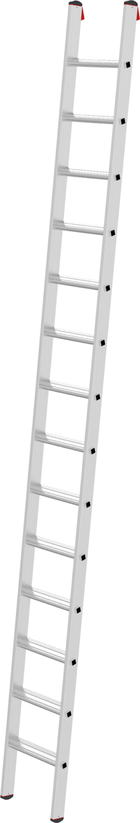 Профессиональная алюминиевая приставная лестница с развальцованными ступенями 80 мм NV3214 артикул 3214114