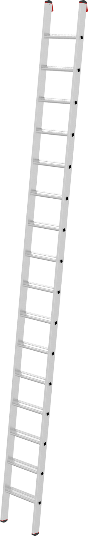 Профессиональная алюминиевая приставная лестница с развальцованными ступенями 80 мм NV3214 артикул 3214116