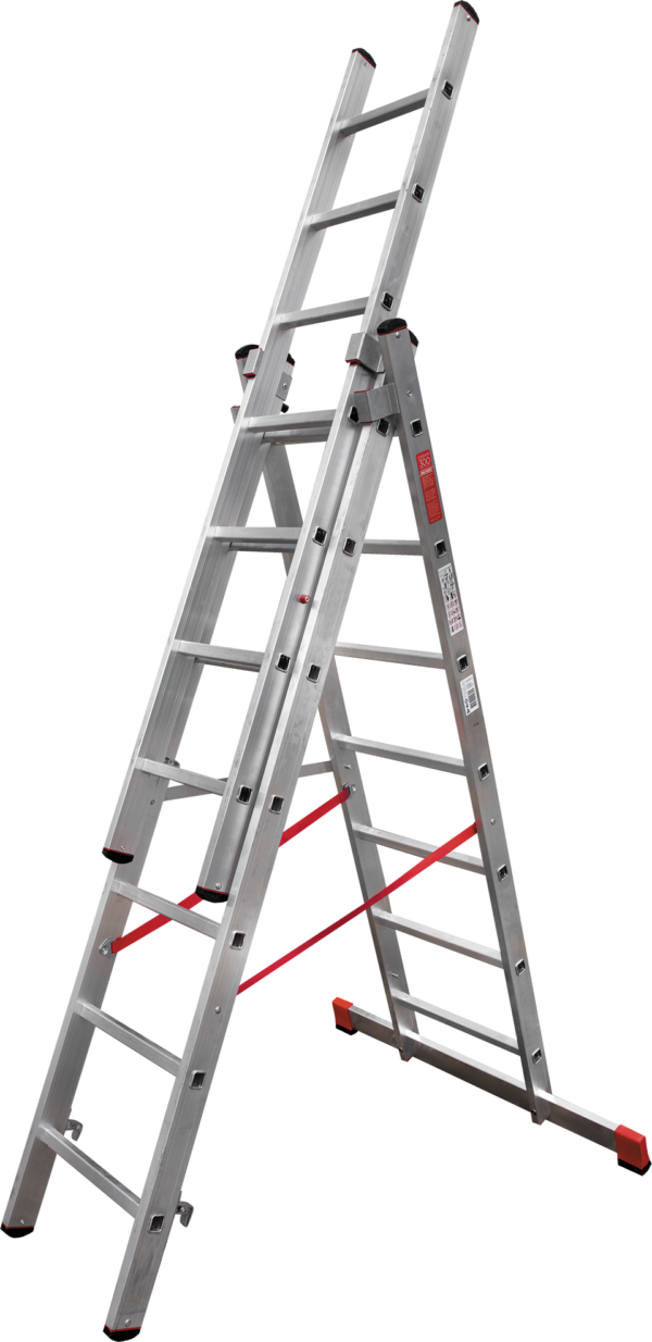Профессиональная алюминиевая трёхсекционная лестница NV3230 артикул 3230307