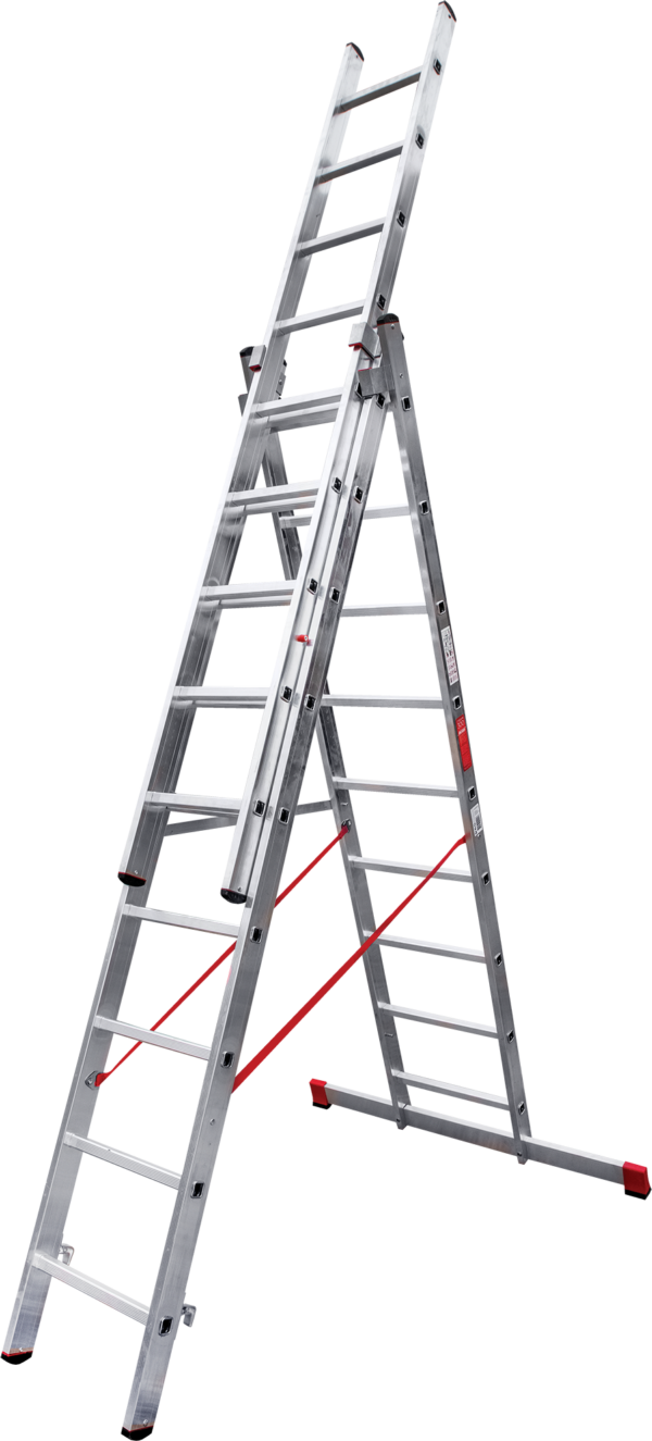 Профессиональная алюминиевая трёхсекционная лестница NV3230 артикул 3230309