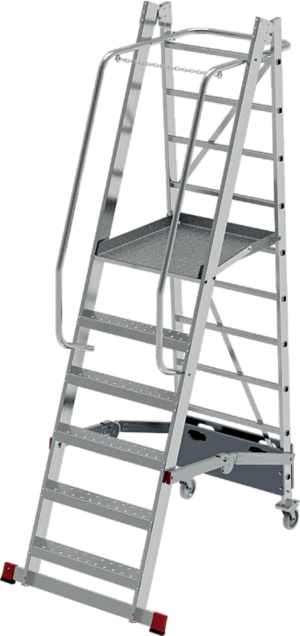 Профессиональная передвижная складная лестница-стремянка с платформой NV3540 артикул 3540106