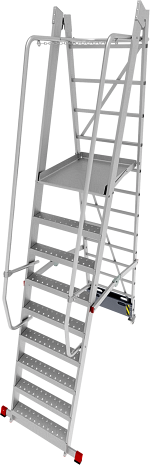 Профессиональная передвижная складная лестница-стремянка с платформой NV3540 артикул 3540109