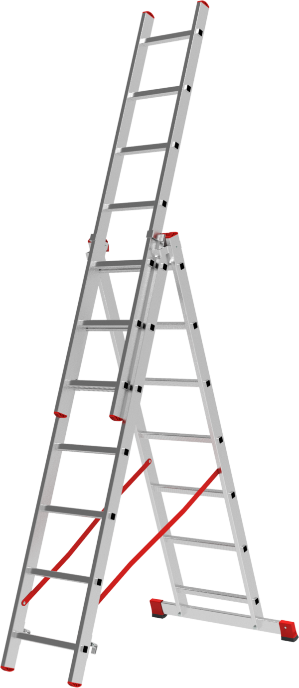 Лестница алюминиевая трехсекционная VIRA NV4230 артикул 4230307
