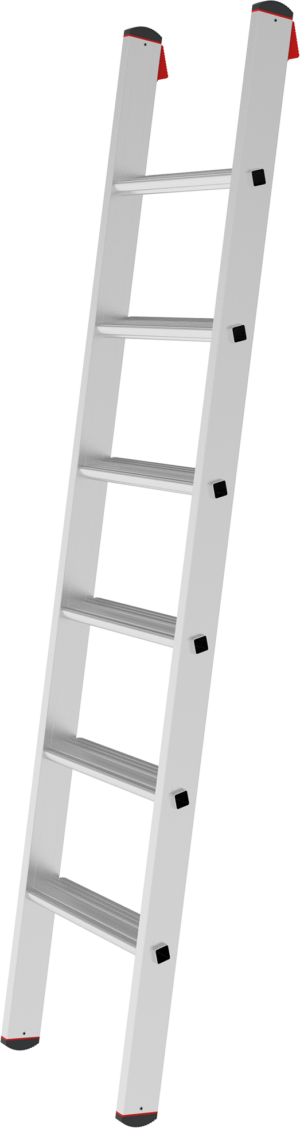 Индустриальная алюминиевая приставная лестница с развальцованными ступенями 80 мм NV5214 артикул 5214106