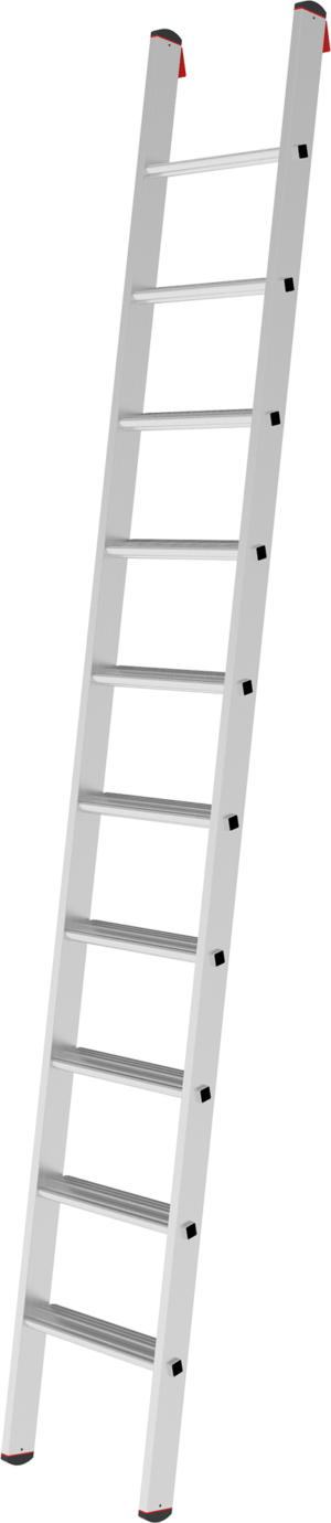 Индустриальная алюминиевая приставная лестница с развальцованными ступенями 80 мм NV5214 артикул 5214110